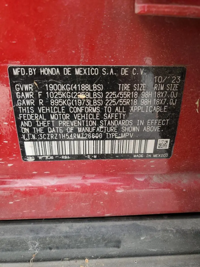 2024 HONDA HR-V SPORT  