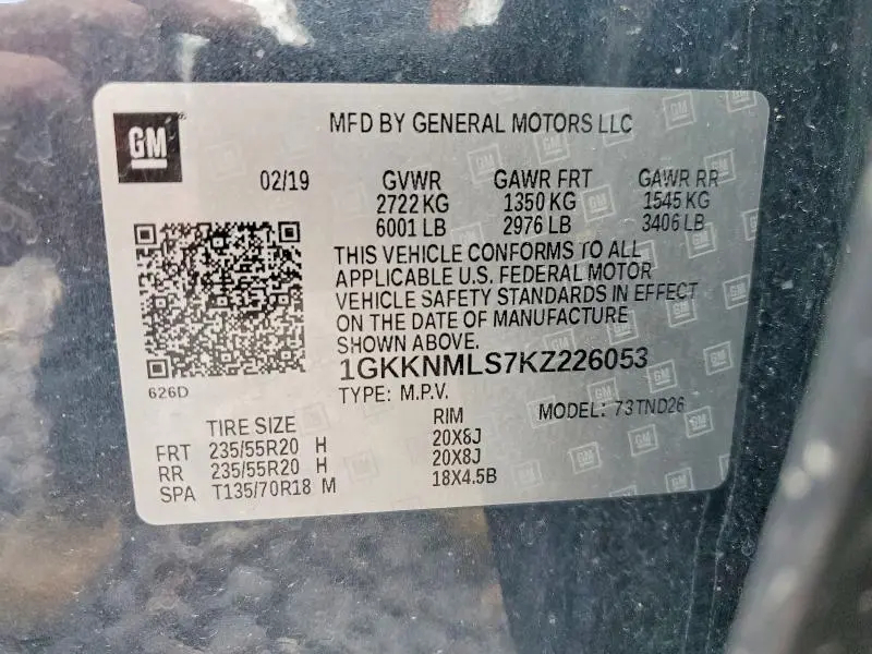 2019 GMC ACADIA SLT-1  