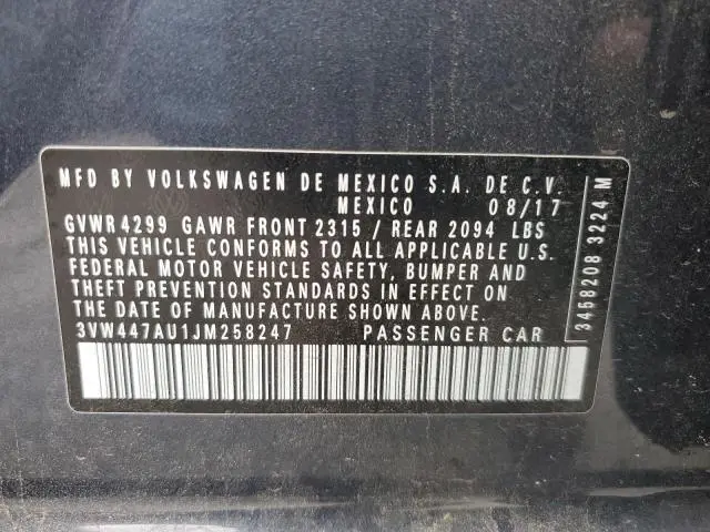 2018 VOLKSWAGEN GTI S/SE  