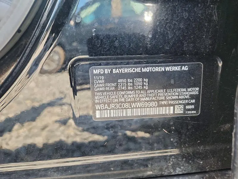 2020 BMW 530 I  