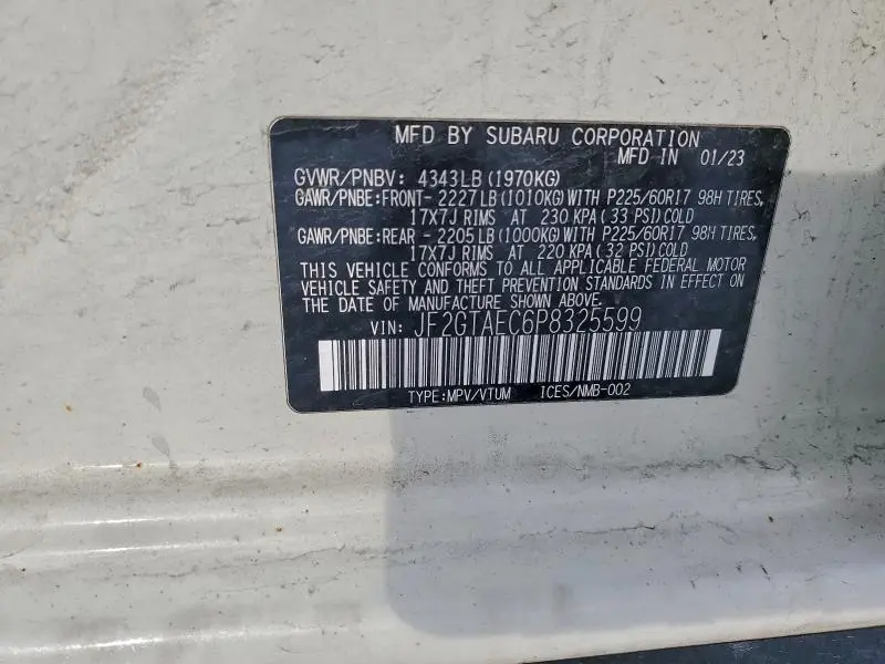 2023 SUBARU CROSSTREK PREMIUM  