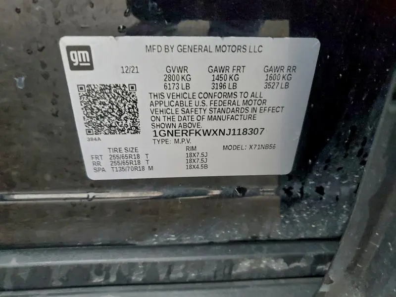 2022 CHEVROLET TRAVERSE LS  