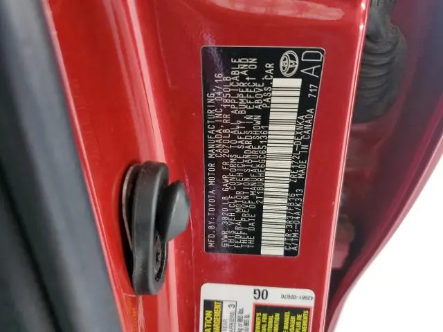 2016 TOYOTA COROLLA L  