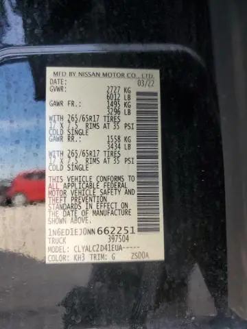 2022 NISSAN FRONTIER S  