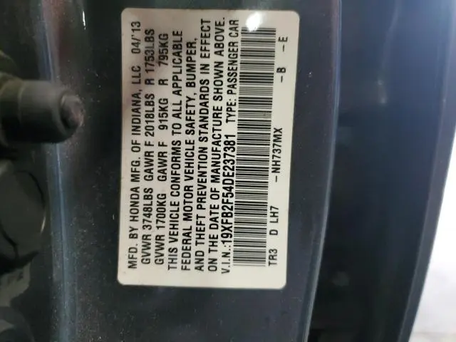 2013 HONDA CIVIC LX  