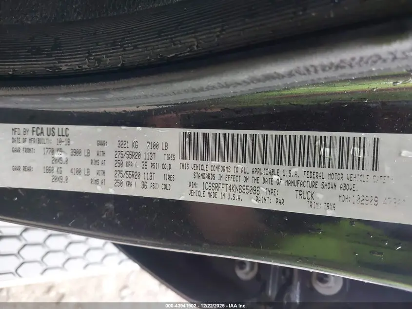 2019 RAM 1500 BIG HORN/LONE STAR  4X4 5'7 BOX