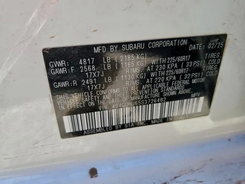 2025 SUBARU CROSSTREK WILDERNESS  