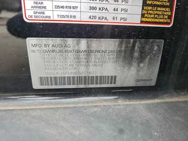 2011 AUDI A3 PREMIUM PLUS  