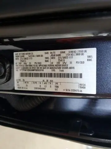 2021 FORD F150 SUPERCREW  