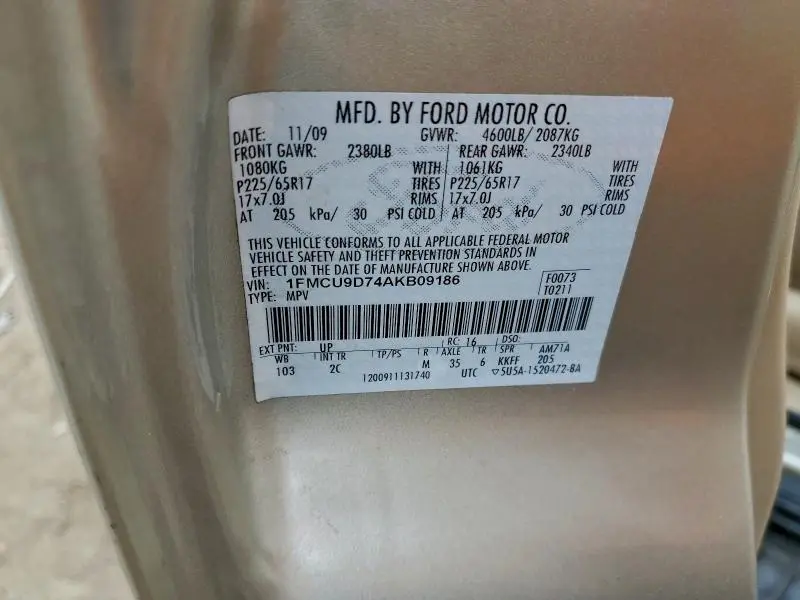 2010 FORD ESCAPE XLT  