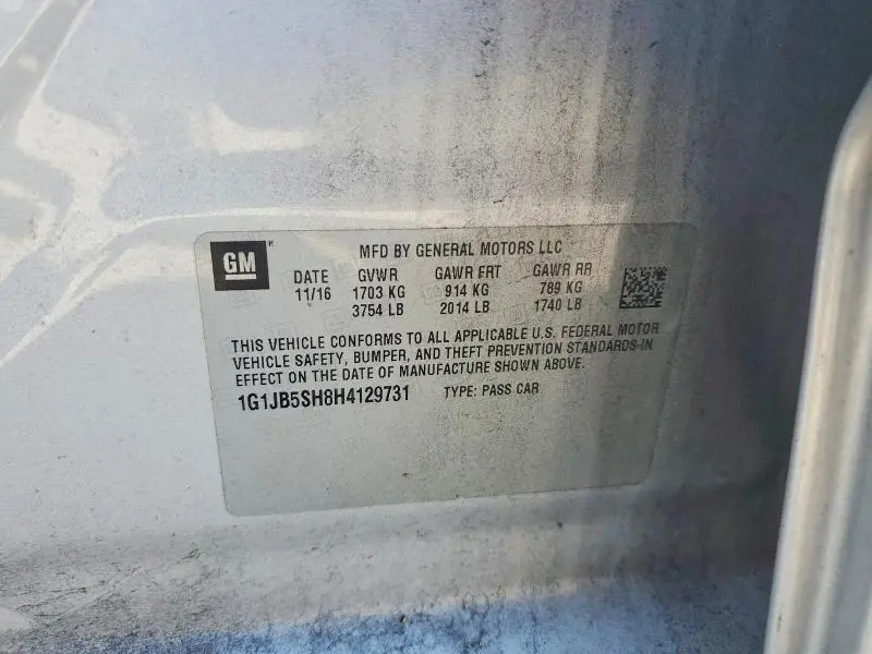 2017 CHEVROLET SONIC LS  