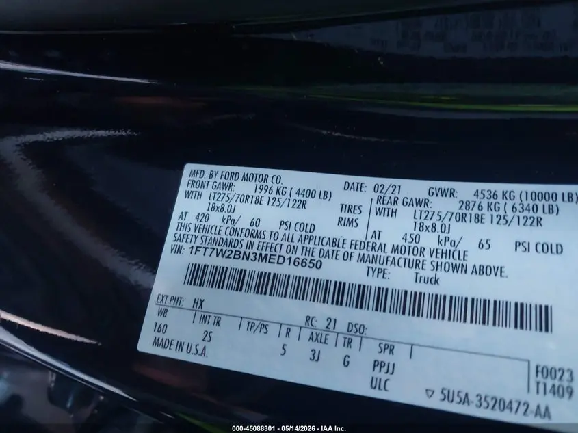 2021 FORD F-250 XLT