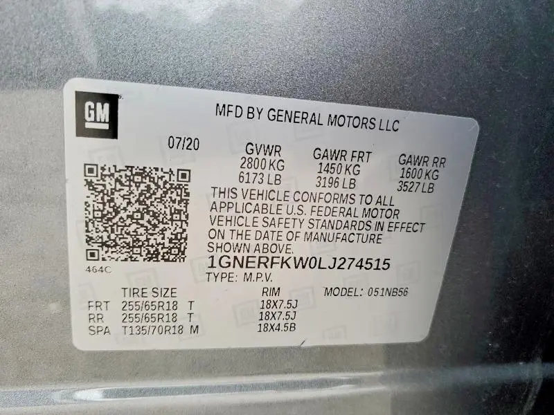 2020 CHEVROLET TRAVERSE LS  