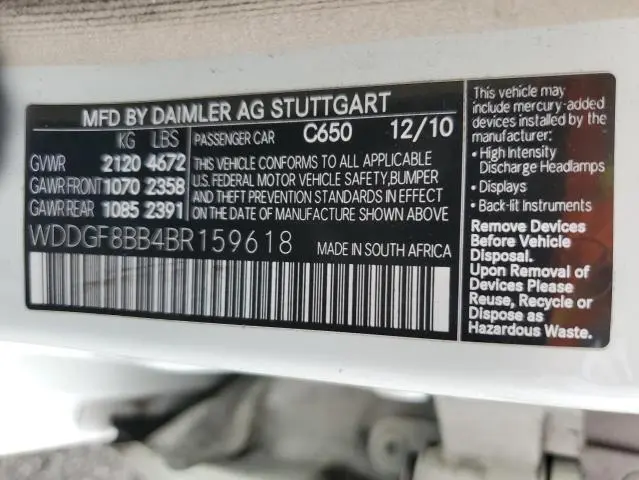 2011 MERCEDES-BENZ C 300 4MATIC  
