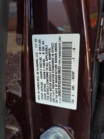 2010 HONDA ACCORD EXL  