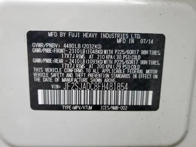 2015 SUBARU FORESTER 2.5I PREMIUM  