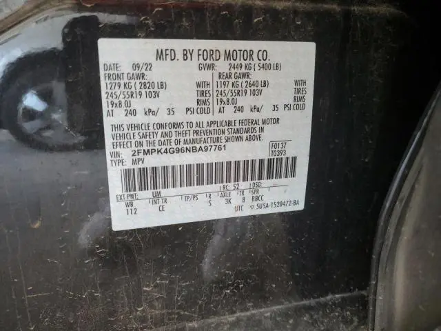 2022 FORD EDGE SE  