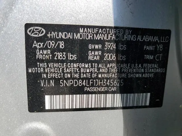 2018 HYUNDAI ELANTRA SEL