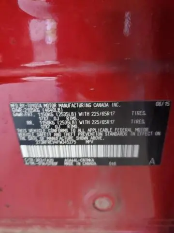 2015 TOYOTA RAV4 XLE  