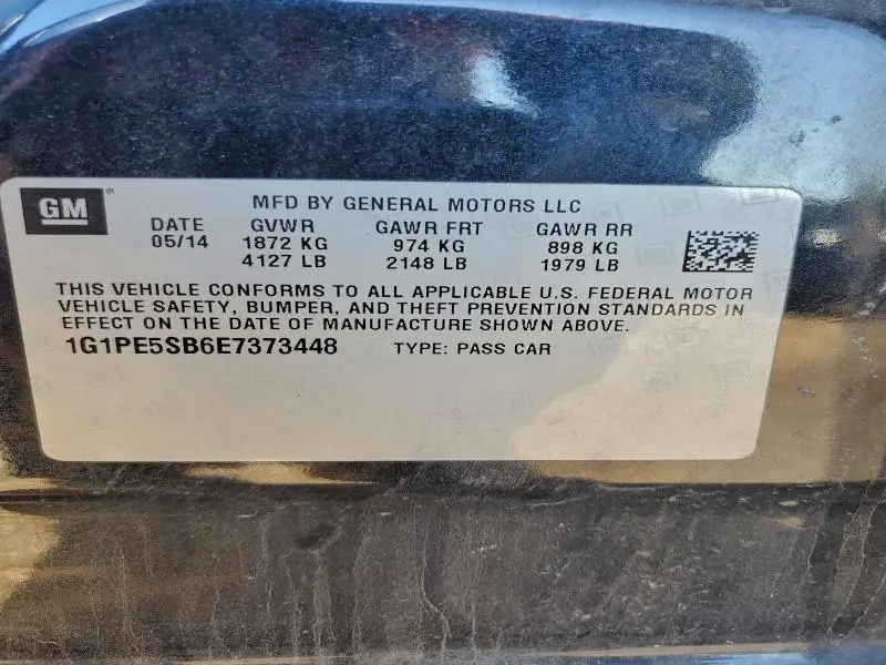 2014 CHEVROLET CRUZE LT  