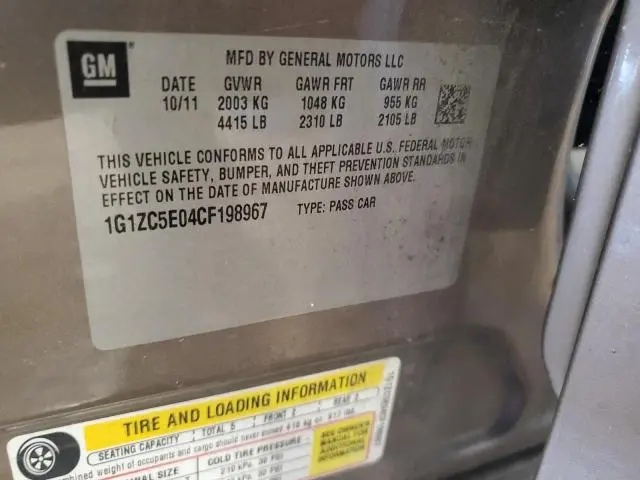 2012 CHEVROLET MALIBU 1LT  