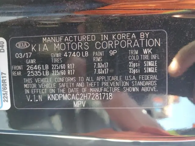 2017 KIA SPORTAGE LX  