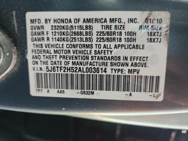 2010 HONDA ACCORD CROSSTOUR EXL  