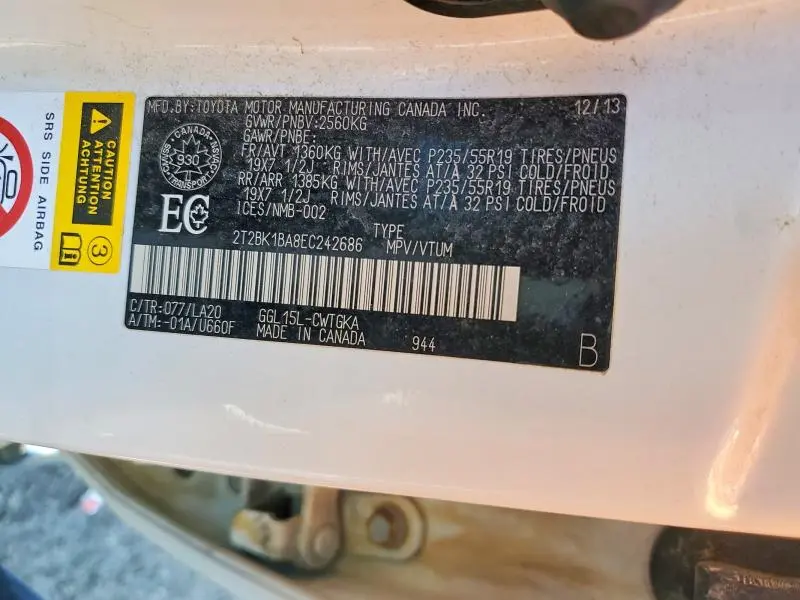 2014 LEXUS RX 350 BASE  