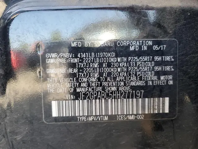 2017 SUBARU CROSSTREK PREMIUM