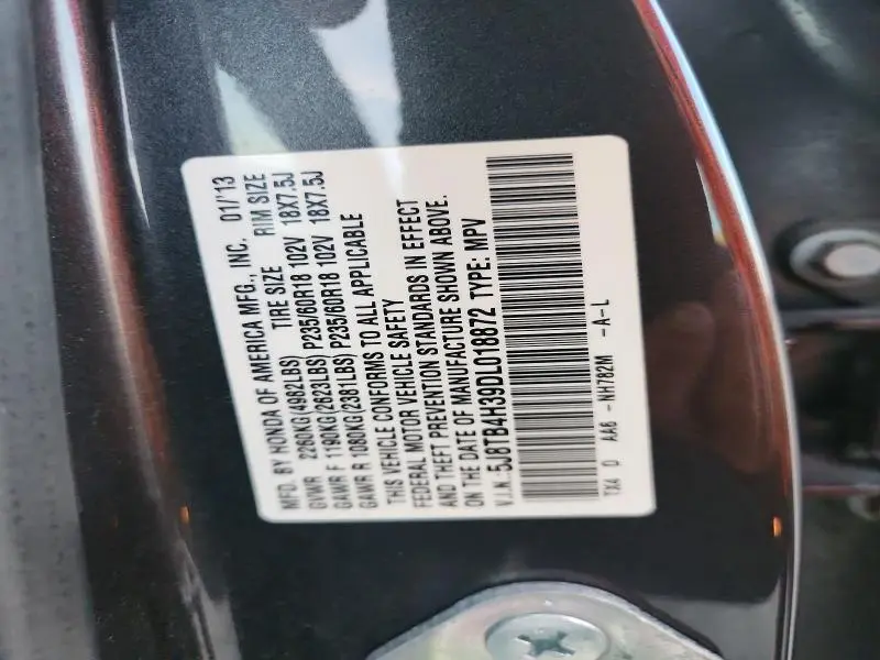 2013 ACURA RDX   