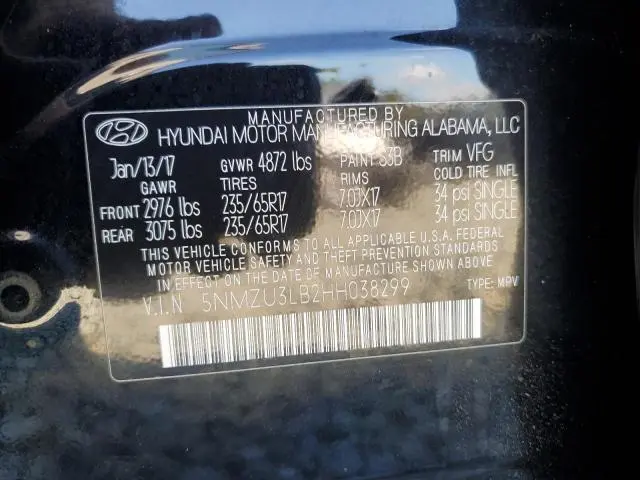 2017 HYUNDAI SANTA FE SPORT   