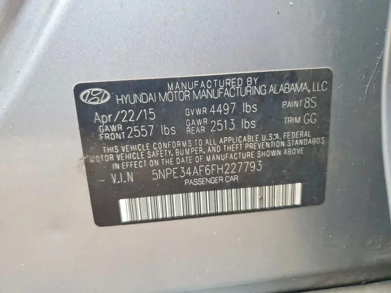 2015 HYUNDAI SONATA SPORT  