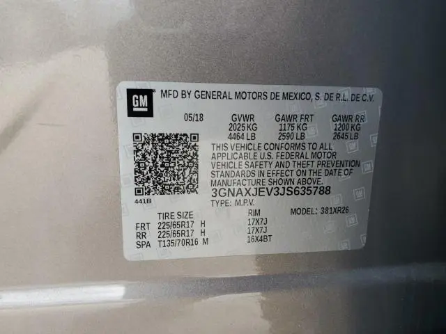 2018 CHEVROLET EQUINOX LT  