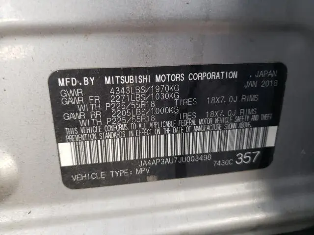 2018 MITSUBISHI OUTLANDER SPORT ES  