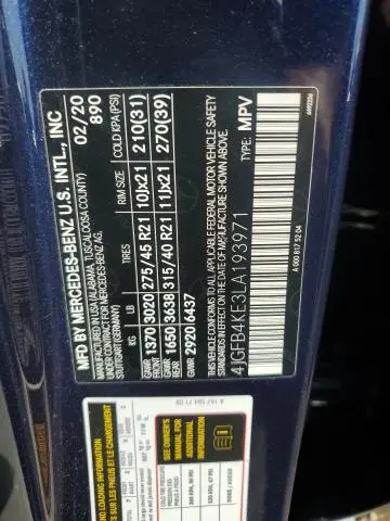 2020 MERCEDES-BENZ GLE 350 4MATIC  