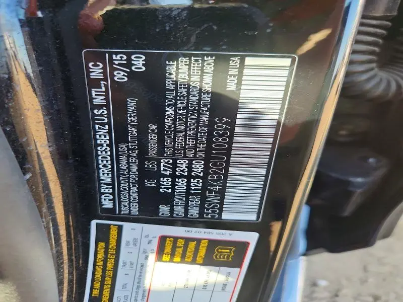 2016 MERCEDES-BENZ C 300 4MATIC  