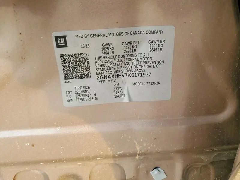 2019 CHEVROLET EQUINOX LS  