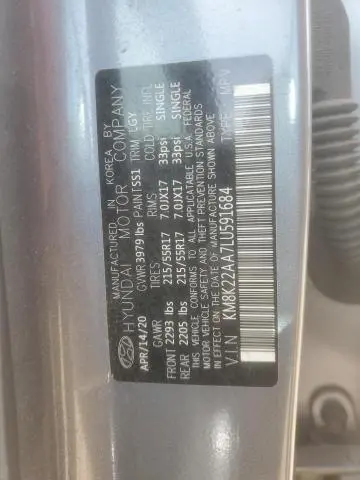 2020 HYUNDAI KONA SEL  