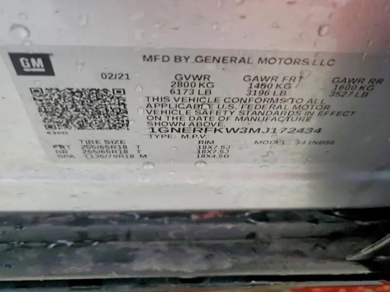 2021 CHEVROLET TRAVERSE LS  