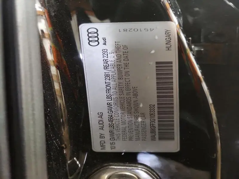 2016 AUDI A3 PREMIUM  