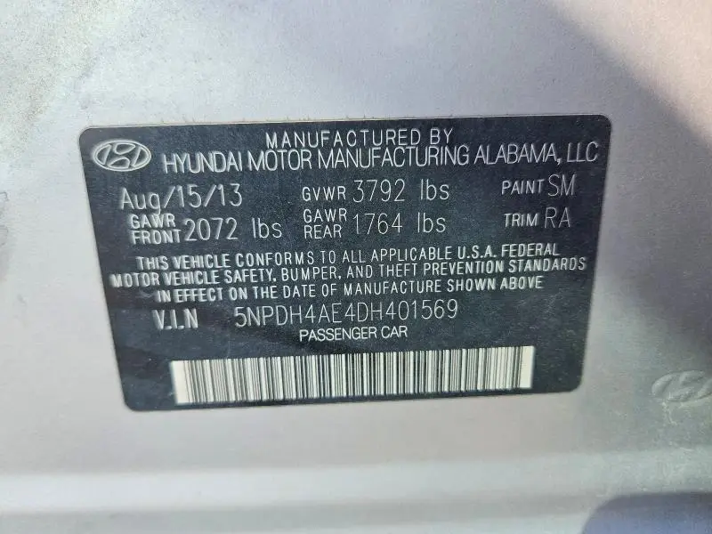 2013 HYUNDAI ELANTRA GLS  