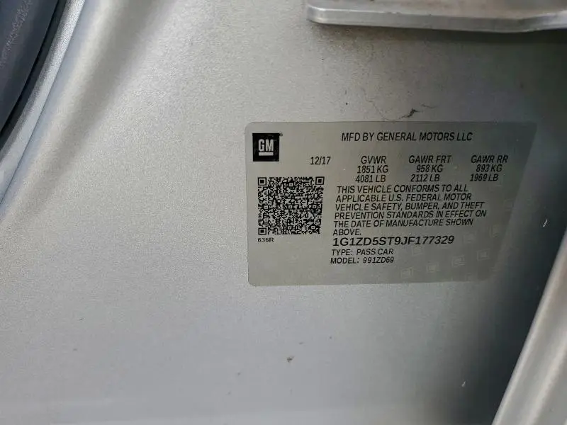 2018 CHEVROLET MALIBU LT  