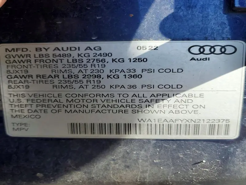 2022 AUDI Q5 PREMIUM PLUS 45  