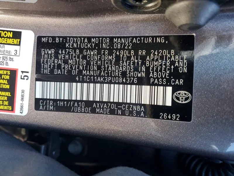 2023 TOYOTA CAMRY LE  