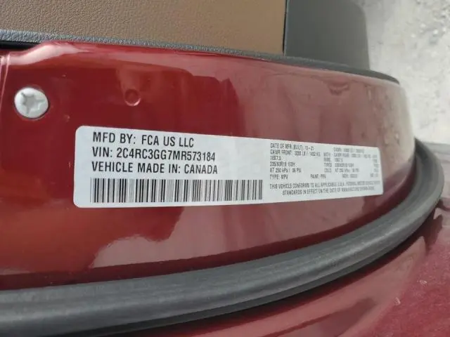 2021 CHRYSLER PACIFICA LIMITED  