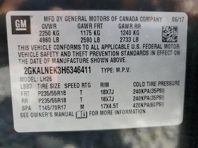 2017 GMC TERRAIN SLE