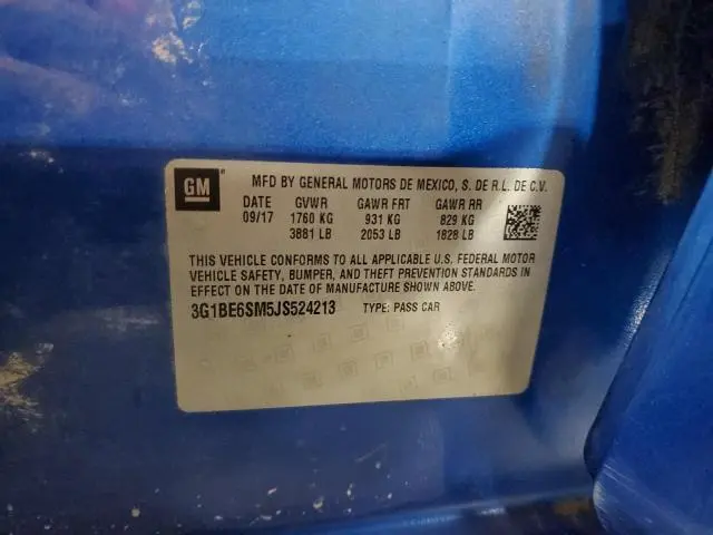 2018 CHEVROLET CRUZE LT  