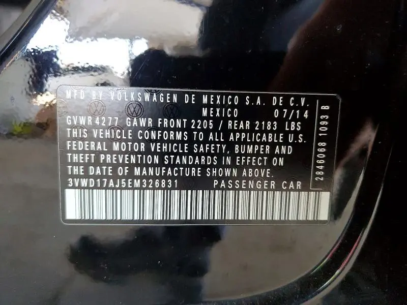 2014 VOLKSWAGEN JETTA SE  