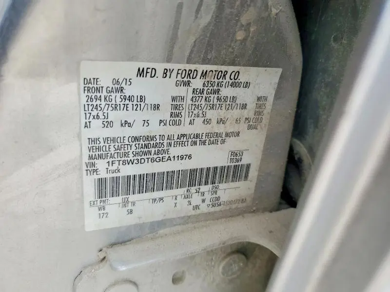 2016 FORD F350 SUPER DUTY  
