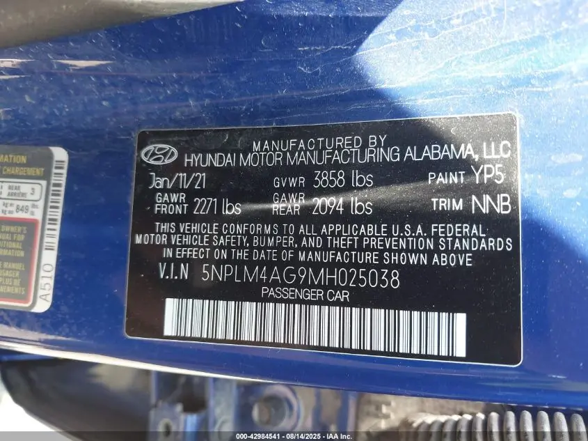 2021 HYUNDAI ELANTRA SEL